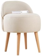 Taburet NIKI Ø 46 cm, krémový