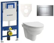Cenovo zvýhodnený závesný WC set Geberit do ľahkých stien / predstenová montáž + WC Laufen Laufen Pro Nordic SIKOGES3H6