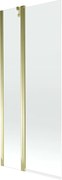 Mexen Flip vaňová zástena jednokrídlová 80 x 150 cm, Priehľadné, Zlatá - 894-080-101-50-00