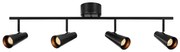 Markslöjd 108202 - Bodové svietidlo CREST 4xGU10/7W/230V čierna