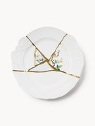 Porcelánový plytký tanier Kintsugi