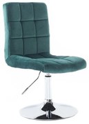 LuxuryForm DESIGN Stolička TOLEDO VELUR na striebornom tanieri - zelená