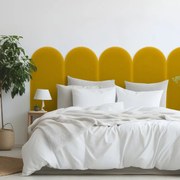 Zamatový čalúnený panel - Oblúk - 30x100cm Farba: Žltá