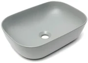 Umývadlo na dosku SAT Infinitio 45,5x32,5 cm šedá mat  bez prepadu SATINF4532LGRM