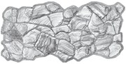 PVC 3D obkladový panel 98 x 48 cm - Sandstone Graphite sivý