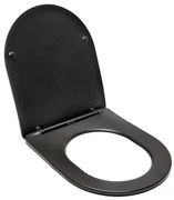 WC doska SAT Infinitio zaguľatená čierna SATINFPBKM
