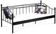 Autronic BONTEC Jednolôžková posteľ 208x98cm, kov, čierna, BED-1905 BK Farba: Čierna