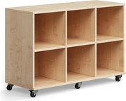 Študentská úložná skrinka CASPER, 6 priehradiek, breza