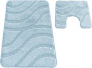 DY Kúpeľňová sada koberčekov s výrezom Symphony - svetlomodrá