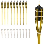 Sada 10 ks bambusových fakli 70cm RD45129, žltá