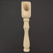 AMADEA Drevená lopatka na korenie, masívne drevo, veľkosť 14 cm