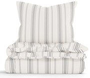 Bavlnené obliečky Natural - Prúžky šedé