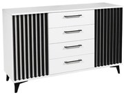 Komoda Brema biela/čierna