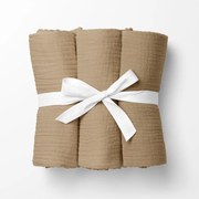 Biante Mušelínová plienka/dečka Nature MSN-024 Pieskovo béžová - ZVÝHODNENÁ SADA 3 KS 70x70 cm - Sada 3 ks