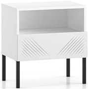 Nočný stolík Clearing 05 biela/čierna
