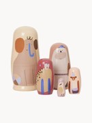 Stohovateľné figúrky z dreva Schima Superba Critter, 5 ks