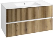 Aqualine Aqualine, PANEDA STRIP umývadlová skrinka 99,5x55x45,2cm, dub emporio, PN310