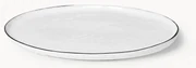 Ručne vyrobený servírovací tanier z porcelánu Salt, D 30 x Š 20 cm