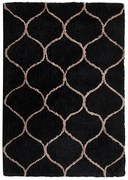 Koberec Shaggy 3D Flytap 1,4/1,9 PSR 06046 čierna