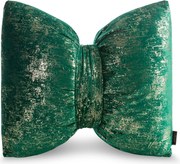 DEKORAČNÝ VANKÚŠ KOKARDA1 45X55 CM TMAVOZELENÁ