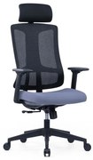 Kancelárska ergonomická stolička SLIDE — látka, sieť, viac farieb Antracit
