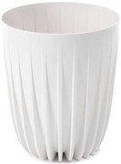 PLASTOVÝ KVETINÁČ STRIPPED ECO 23X19 CM BIELA