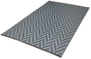 Koberec na použitie vonku, cca 165 x 115 cm, antracitovo-svetlosivý