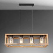 Závesné svietidlo 15497-4H čierno-hnedý LW4