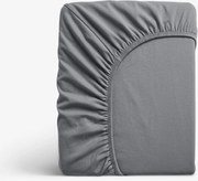 Goldea jersey elastická plachta - tmavo sivá 90 x 200 cm
