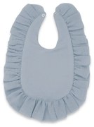 Nepremokavý mušelínový podbradník s volánikom Nature - jeans