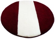ROUTNER Kúpeľňová predložka ATHENA Bordó 10302 - Bordó / Kruh Ø 90 cm 10302