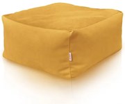 Podnožka štvorcová plyš - Horčicová