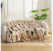 Mikroplyšová deka HERBÁŘ, béžová Rozmer: 200 x 220 cm