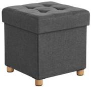Taburet s úložným priestorom na nožičkách OTO, 38x38x40cm, antracitová Jurhan