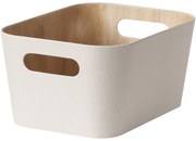 Kitchisimo Set 2 úložných košíkov 31 × 23 × 16 cm, krémová, L