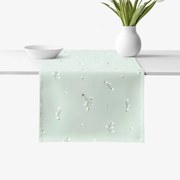 Goldea behúň na stôl 100% bavlnené plátno - konvalinky 20x120 cm