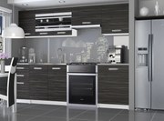 Kuchynská linka Belini 240 cm eben kráľovský s pracovnou doskou Marika  TOR MARIKA/4/WT/HK/0/F