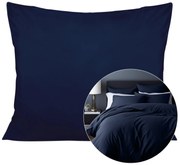 SATÉNOVÁ OBLIEČKA NA VANKÚŠ 50X60CM TMAVOMODRÁ