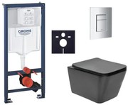 Závesný wc set do ľahkých stien / predstenová montáž Swiss Aqua Technologies Infinitio SIKOGRSIN12BSCP00