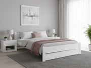 Posteľ IKAROS DOUBLE 160 x 200 cm, biela Rošt: S lamelovým roštom, Matrac: Matrac COCO MAXI 20 cm