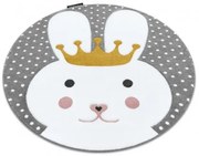 Koberec KRUH PETIT BUNNY KRÁLIK sivý