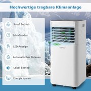 4 v 1 mobilná klimatizácia 9000 BTU Chladenie a vetranie a odvlhčovanie Klimatizácia s čiernym vekom 16 ℃ - 32 ℃