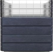 Garantia Ergo Quadro Turbo Vysoký záhon Wood L, plast, 80 × 80 × 75 cm, antracit