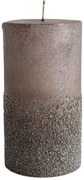Hnedá sviečka s trblietkami 13cm