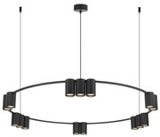 Luster na lanku GENESIS 15xGU10/8W/230V čierna