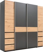XXXLutz ŠATNÍKOVÁ SKRIŇA, grafitová, dub artisan, 215/211/60 cm Carryhome - Skrine - 002427000404