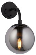 Endon 106664 - Nástenné svietidlo ONTARIO 1xE14/7W/230V čierna/dymová