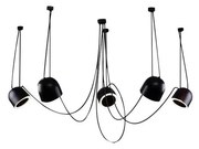 Shilo 9038 - Luster na lanku DOHAR 5xE14/15W/230V pavúk čierna