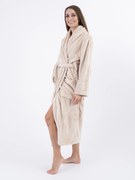 Mikroplyšový župan Mia - Laura mandlová veľkosť S