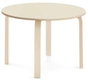 Stôl ELTON, Ø 900x590 mm, laminát - breza, breza
